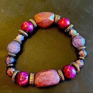 Beaded purple bracelet